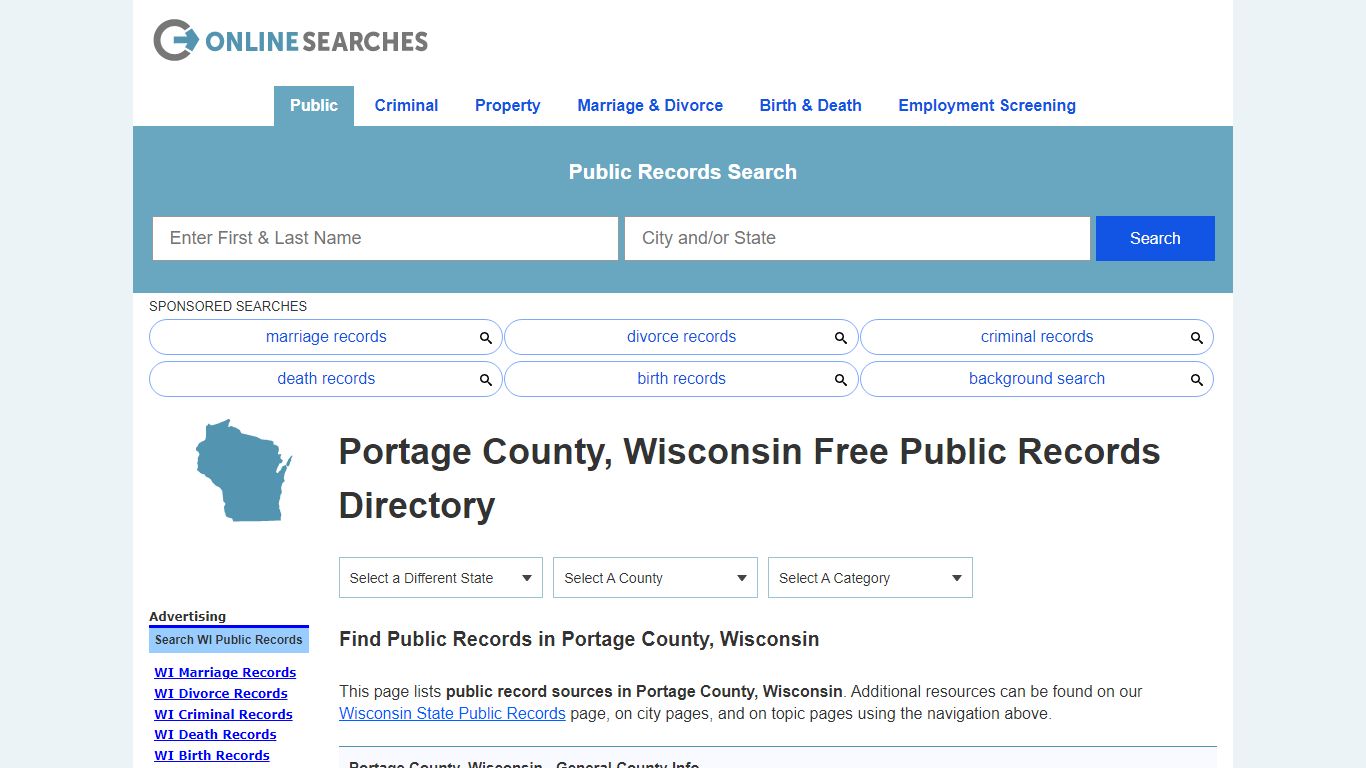 Portage County, Wisconsin Free Public Records Directory